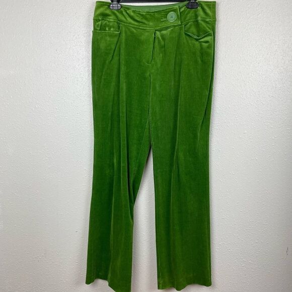 INC International Concepts Green Corduroy Pants Size 10 EUC - Picture 1 of 7
